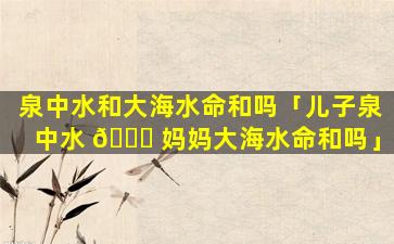 泉中水和大海水命和吗「儿子泉中水 🕊 妈妈大海水命和吗」